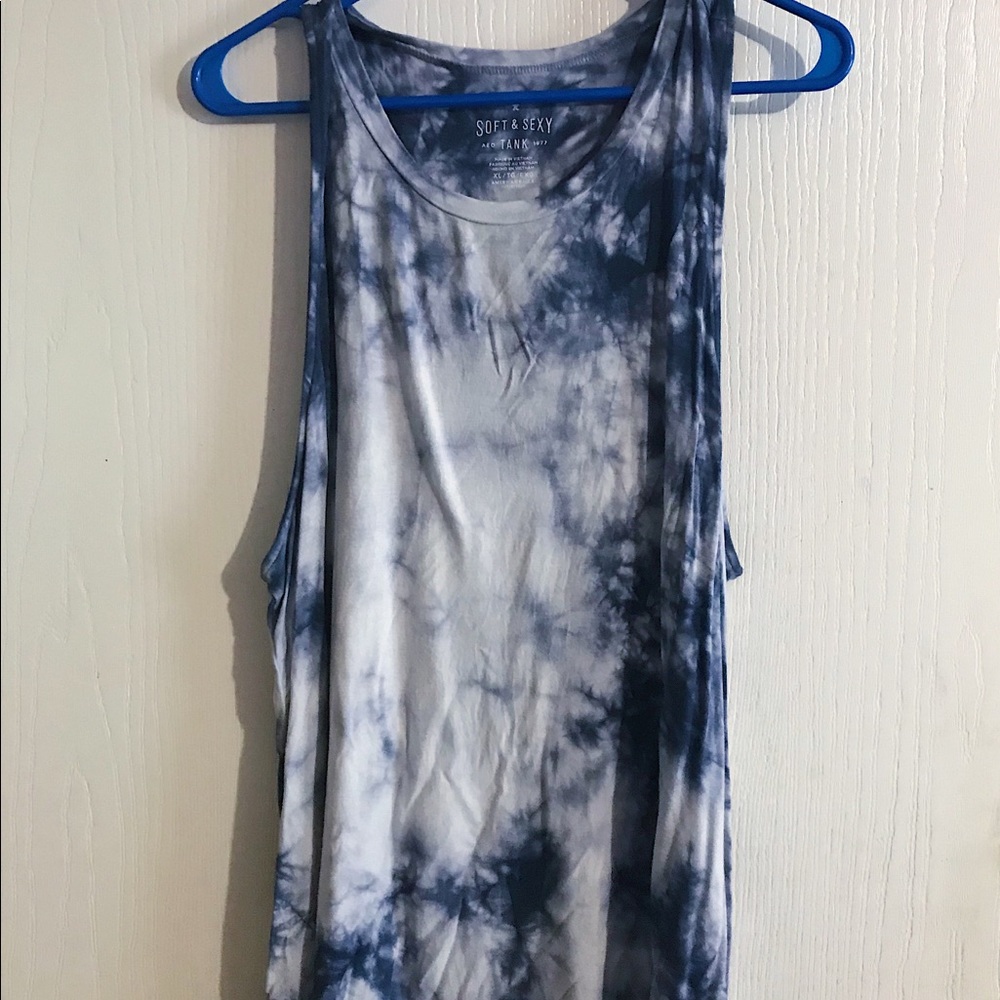Blue Tie Dye Tank